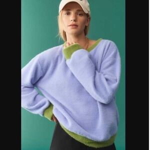 Anthropologie Maeve Cozy Ringer Sweatshirt size XXS